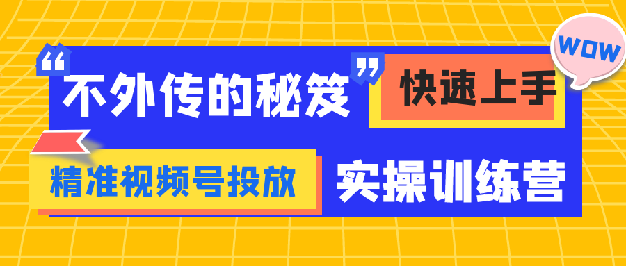 视不外传的秘笈：快速上手精准视频号投放