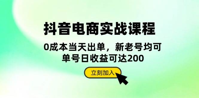 (11.17)抖音 电商实战课程：从账号搭建到店铺运营，全面解析五大核心要素