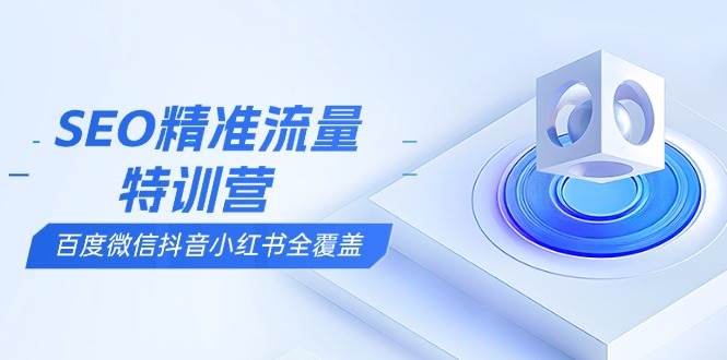 (12.30)SEO精准流量特训营，百度微信抖音小红书全覆盖，带你搞懂搜索优化核心技巧