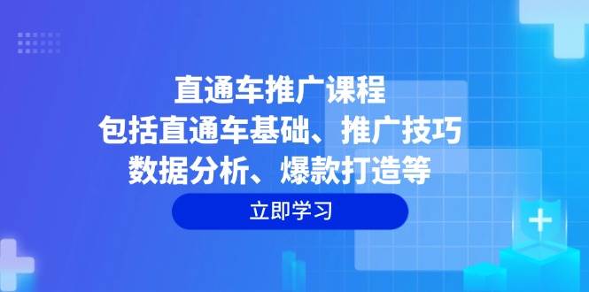 (1.20)直通车推广课程：包括直通车基础、推广技巧、数据分析、爆款打造等