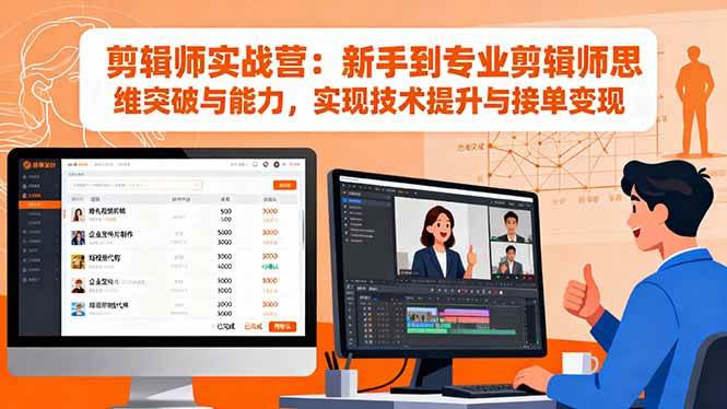 (10.23)剪辑师实战营：新手到专业剪辑师思维突破与能力，实现技术提升与接单变现