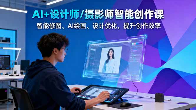 (10.27)AI+设计师/摄影师智能创作课：智能修图、AI绘画、设计优化，提升创作效率